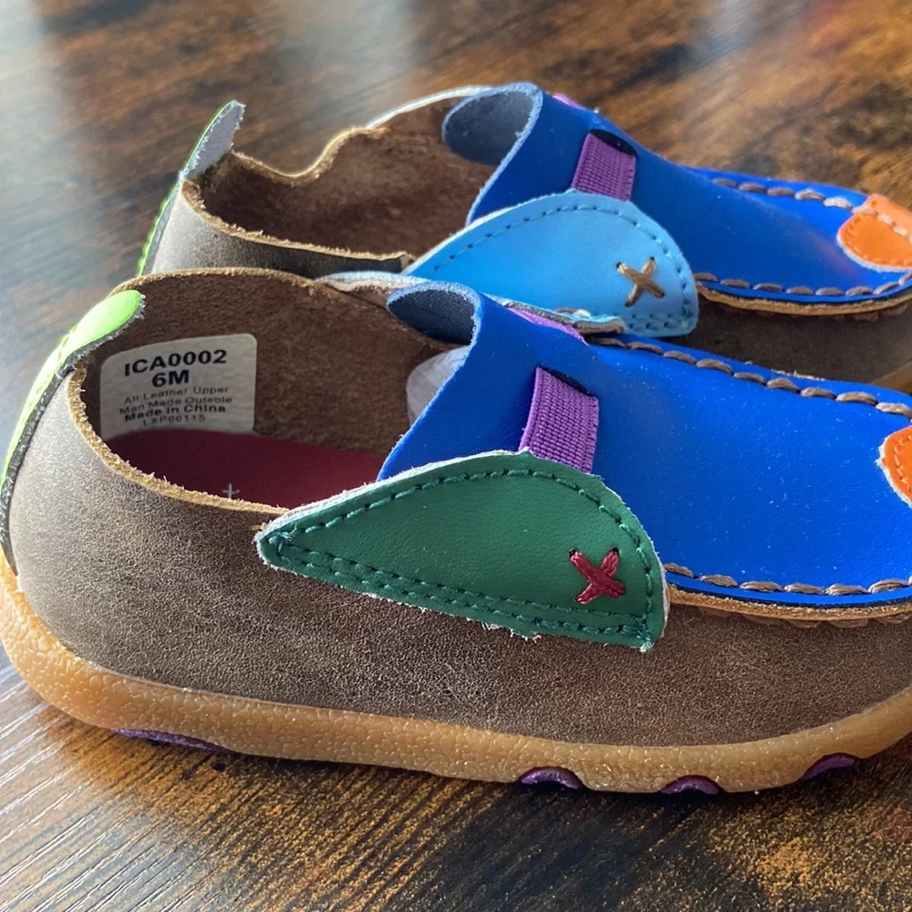 Twisted X Boys Leather Casual Shoes Sz 6 - Picture 4 of 6